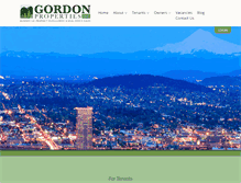 Tablet Screenshot of gordon-properties.com